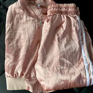 Satin 2 piece track-suit.